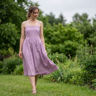 Popelín pamut anyag lilac