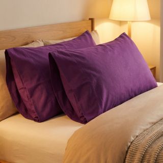 Popelín pamut anyag dark purple