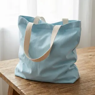 Popelín pamut anyag light blue