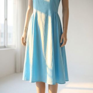 Popelín pamut anyag sky blue