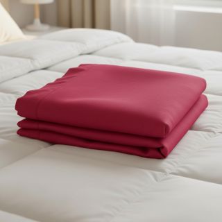 Popelín pamut anyag cerise