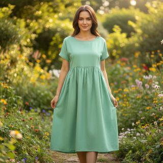 Popelín pamut anyag pepermint