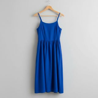 Popelín pamut anyag cobalt