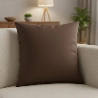 Popelín pamut anyag dark brown