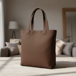 Popelín pamut anyag dark brown