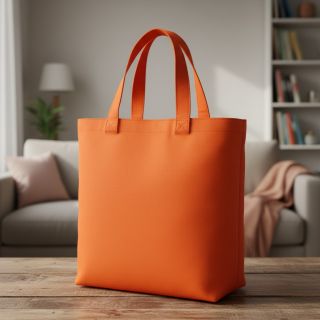 Popelín pamut anyag flame orange