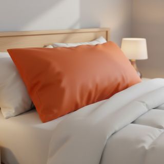 Popelín pamut anyag flame orange