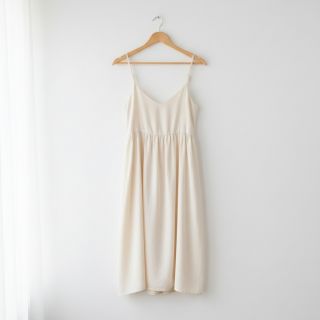 Popelín pamut anyag ecru