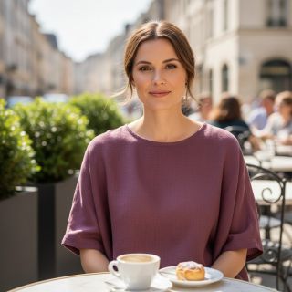 Pamutvászon SLUB WASHED mauve