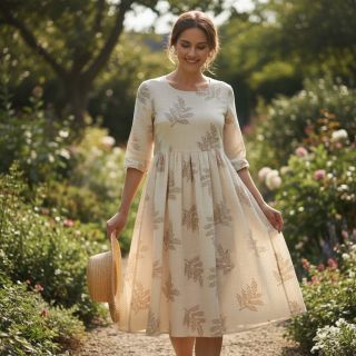 Pamutvászon EMBROIDERY Sofia design B