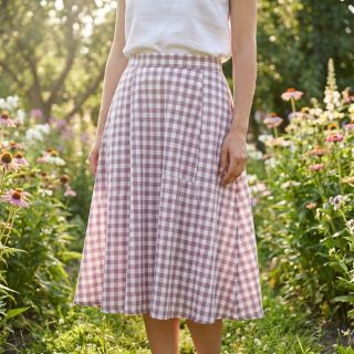 Pamutvászon Check mauve