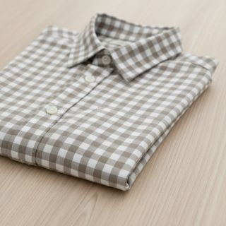 Pamutvászon Check sand