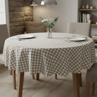 Pamutvászon Check sand