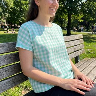 Pamutvászon Check mint