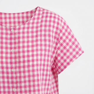 Pamutvászon Check fuchsia