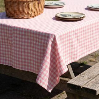 Pamutvászon Check rosa