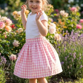 Pamutvászon Check rosa