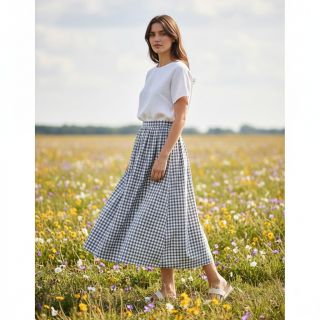 Pamutvászon Check grey