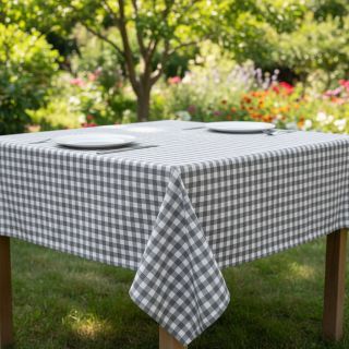 Pamutvászon Check grey