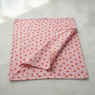 Pamutvászon FLANNEL Hearts pink