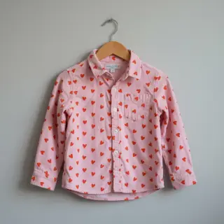 Pamutvászon FLANNEL Hearts pink