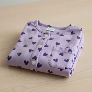 Pamutvászon FLANNEL Hearts lavender