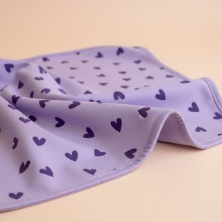 Pamutvászon FLANNEL Hearts lavender