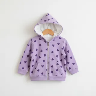Pamutvászon FLANNEL Hearts lavender