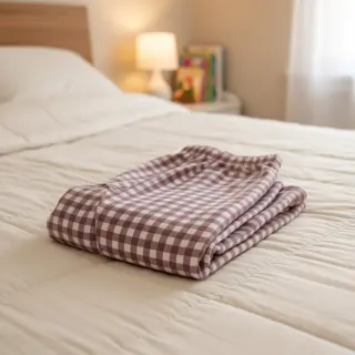 Pamutvászon FLANNEL Check mauve