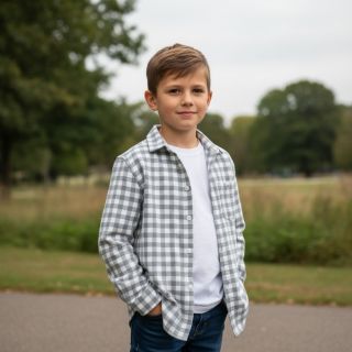 Pamutvászon FLANNEL Check sage