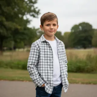 Pamutvászon FLANNEL Check sage