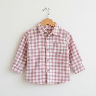 Pamutvászon FLANNEL Check light pink