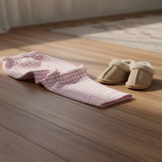 Pamutvászon FLANNEL Check light pink