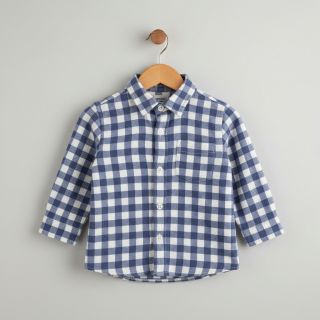 Pamutvászon FLANNEL Check blue