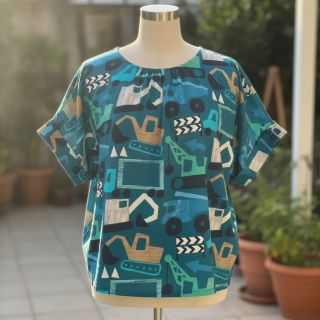 Pamutvászon Vehicles petrol digital print