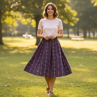 Pamutvászon Motif stripe navy digital print