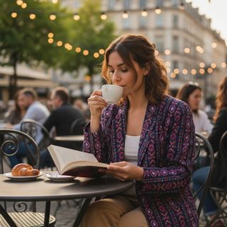 Pamutvászon Motif stripe navy digital print