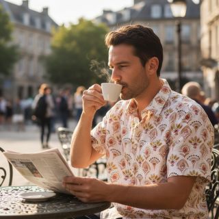 Pamutvászon Motif off white digital print