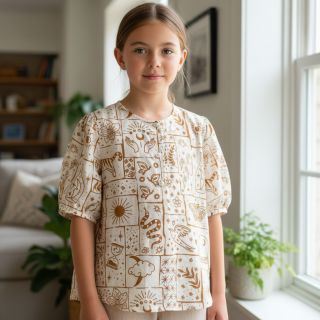 Pamutvászon Boho off white