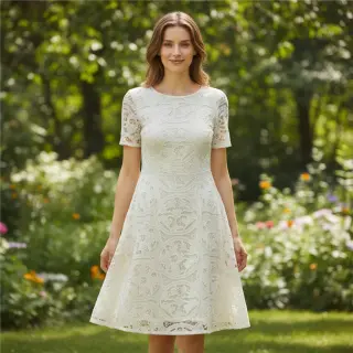 Pamutvászon EMBROIDERY Blanchette design A