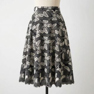 Pamutvászon EMBROIDERY Amia black