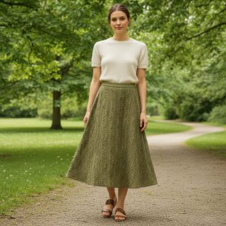 Pamutvászon lenvászonnal Vintage Fringe Stripe army