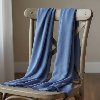 Pamutvászon lenvászonnal PREMIUM steel blue