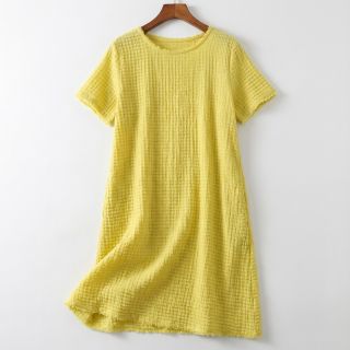 Pamutvászon STRETCH Baby yellow