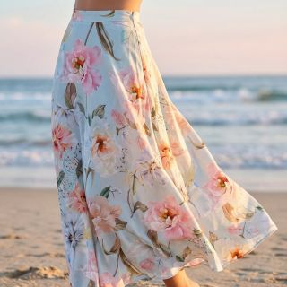 Pamutvászon SATIN Oahu green digital print