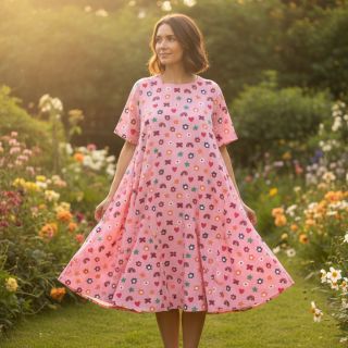 Pamutvászon Love pink