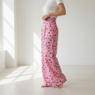 Pamutvászon Love pink