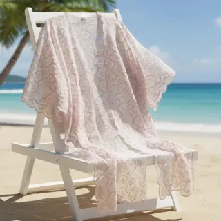 Pamutvászon EMBROIDERY Lilian rose