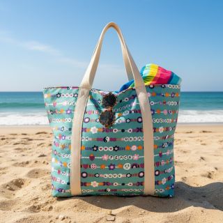 Pamutvászon Love dream light petrol