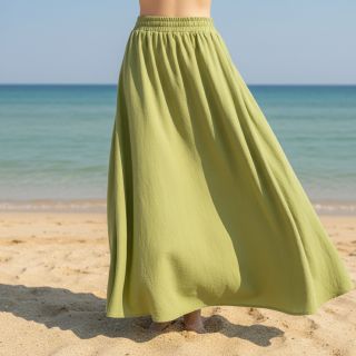 Pamutvászon WASHED old lime